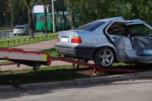 side-impact damage to a car