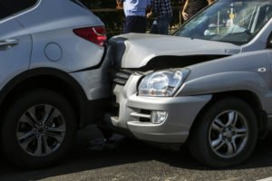 two cars colliding