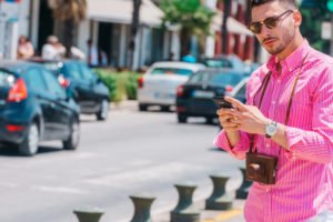 man waits for lyft driver