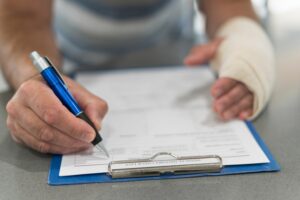 injured man files an accident claim