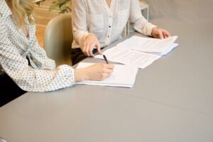 lawyer doing paperwork